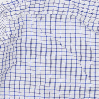 Brand and care label for Mothercare Baby White Check Basic Button-Up, size 9-12, Months