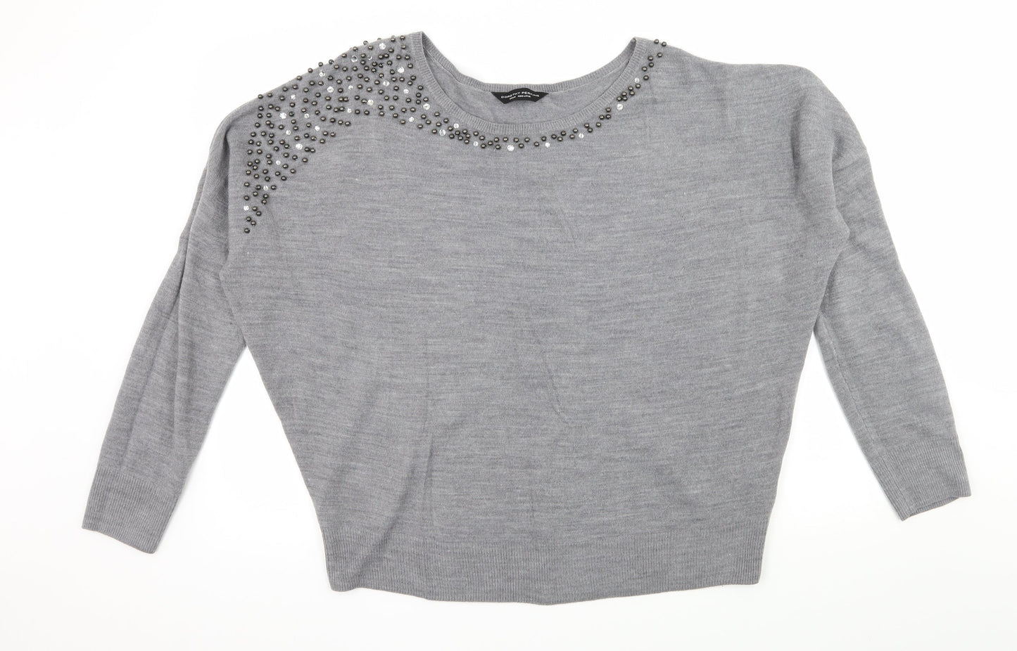 Dorothy Perkins Womens Grey  Knit Pullover Jumper Size 20