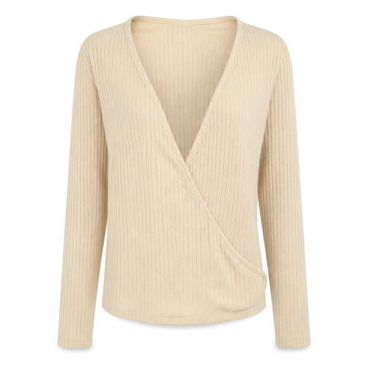 Front view of Primark women’s beige cardigan jumper, size M