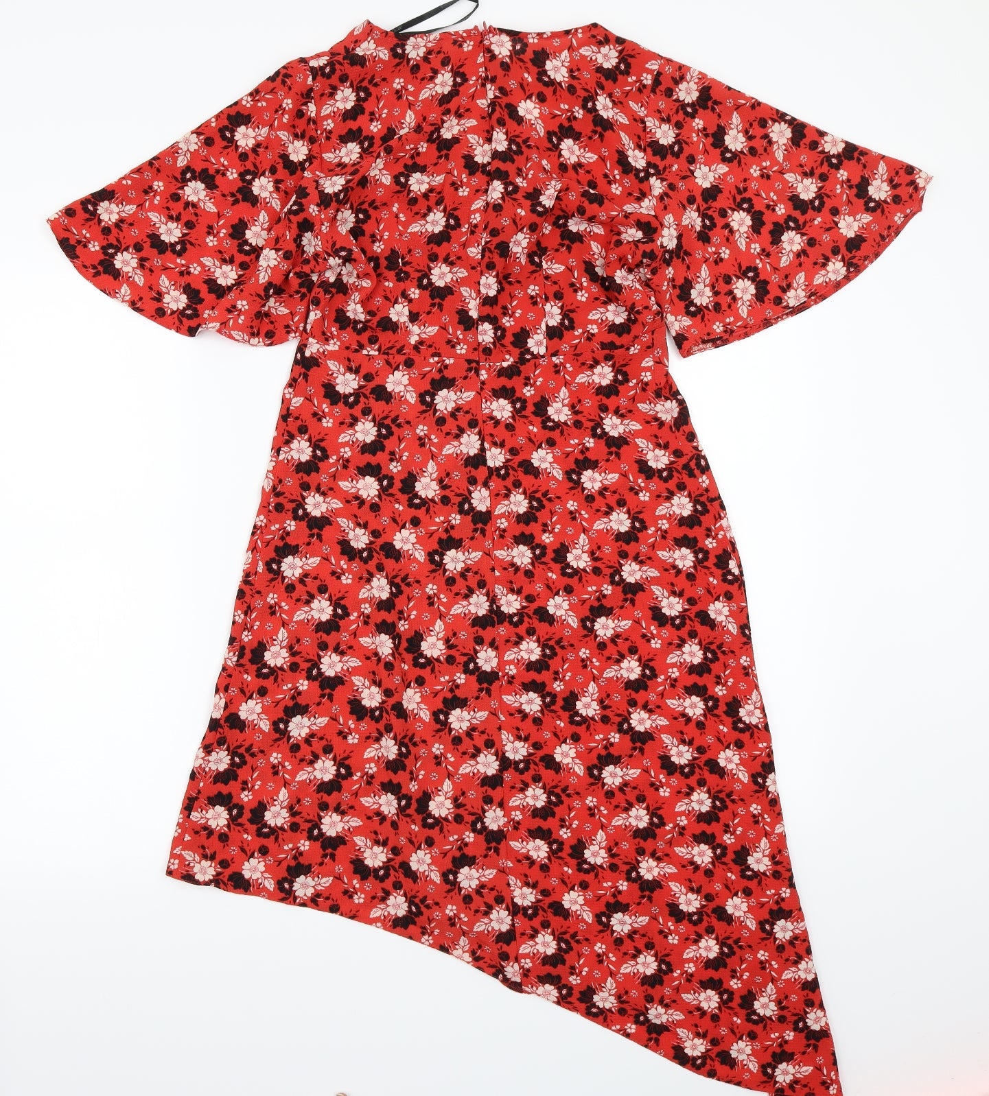 Priimark Womens Red Floral  A-Line  Size 8