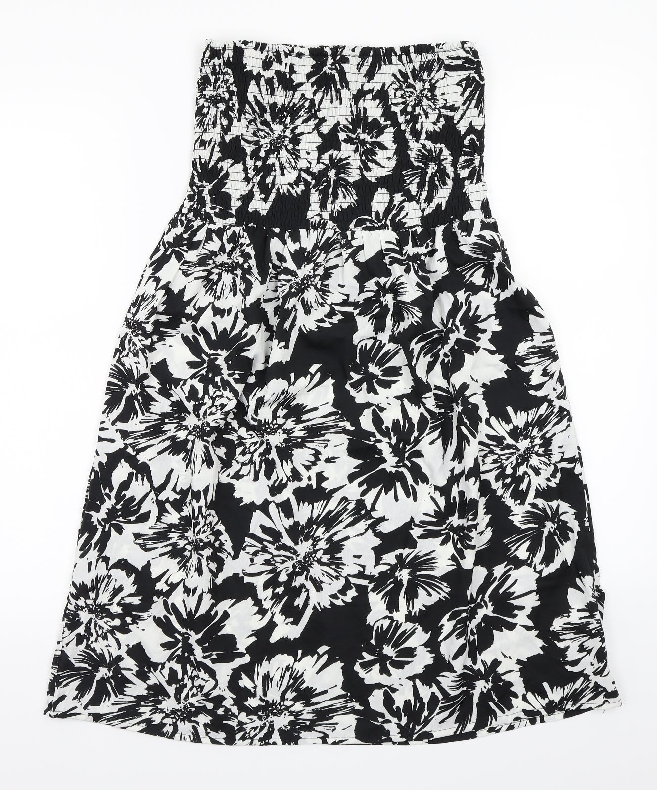 Studio Womens Black Floral  A-Line  Size 12