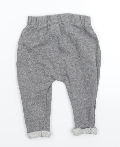 Back view of Disney Baby Grey sweatpants, size 9-12, Months