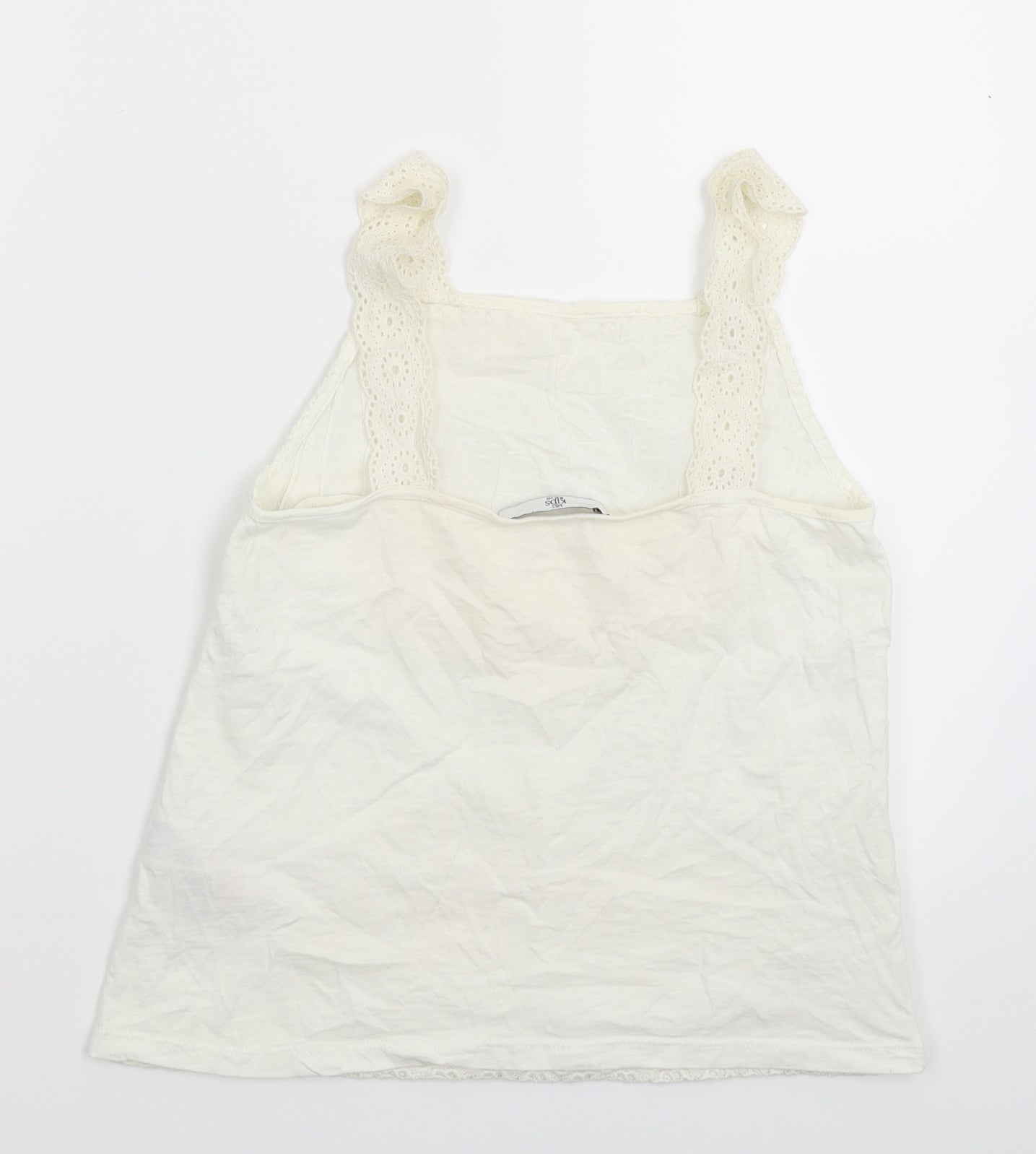 Marks and Spencer Girls White   Basic Tank Size 10-11 Years