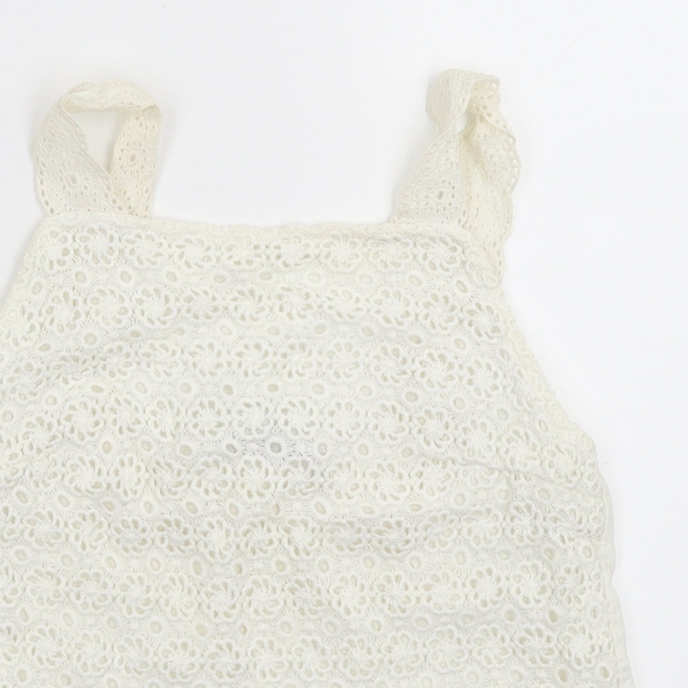 Marks and Spencer Girls White   Basic Tank Size 10-11 Years