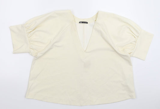 Zara Womens White   Basic T-Shirt Size S