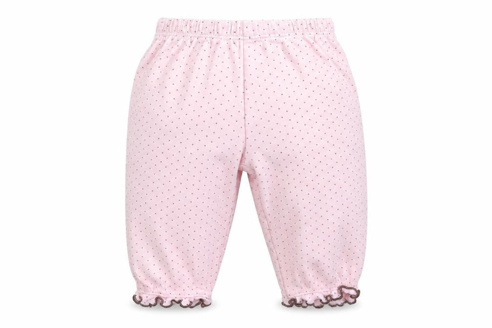 Puddles n Bubbles Girls Pink Spotted  Sweatpants Trousers Size 6-9 Months