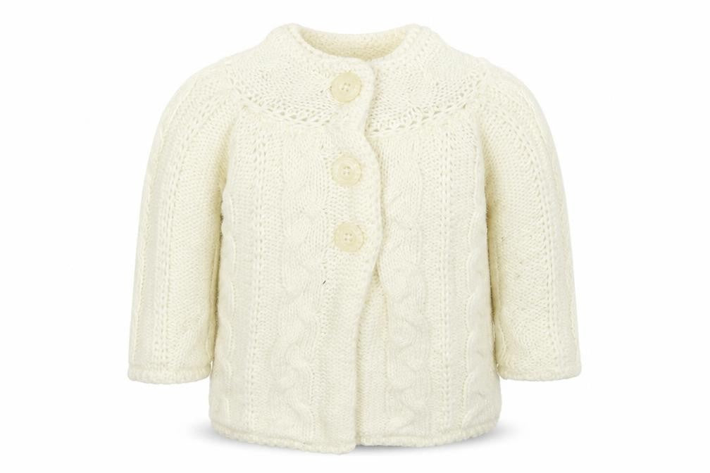 Earlydays Baby White  Knit Jacket Coatigan Size 6-9 Months