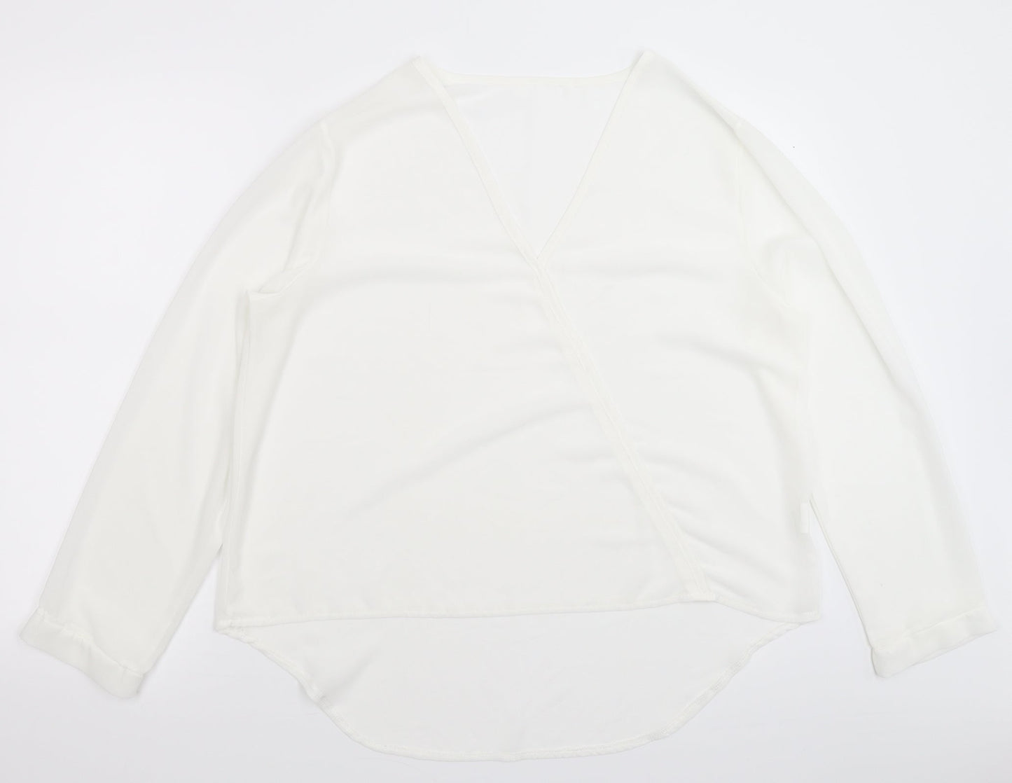 Preworn Womens White   Basic Blouse Size 4XL