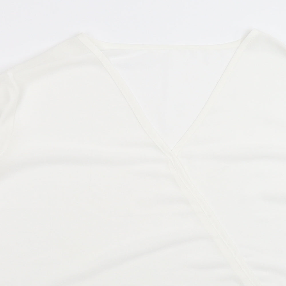 Preworn Womens White   Basic Blouse Size 4XL