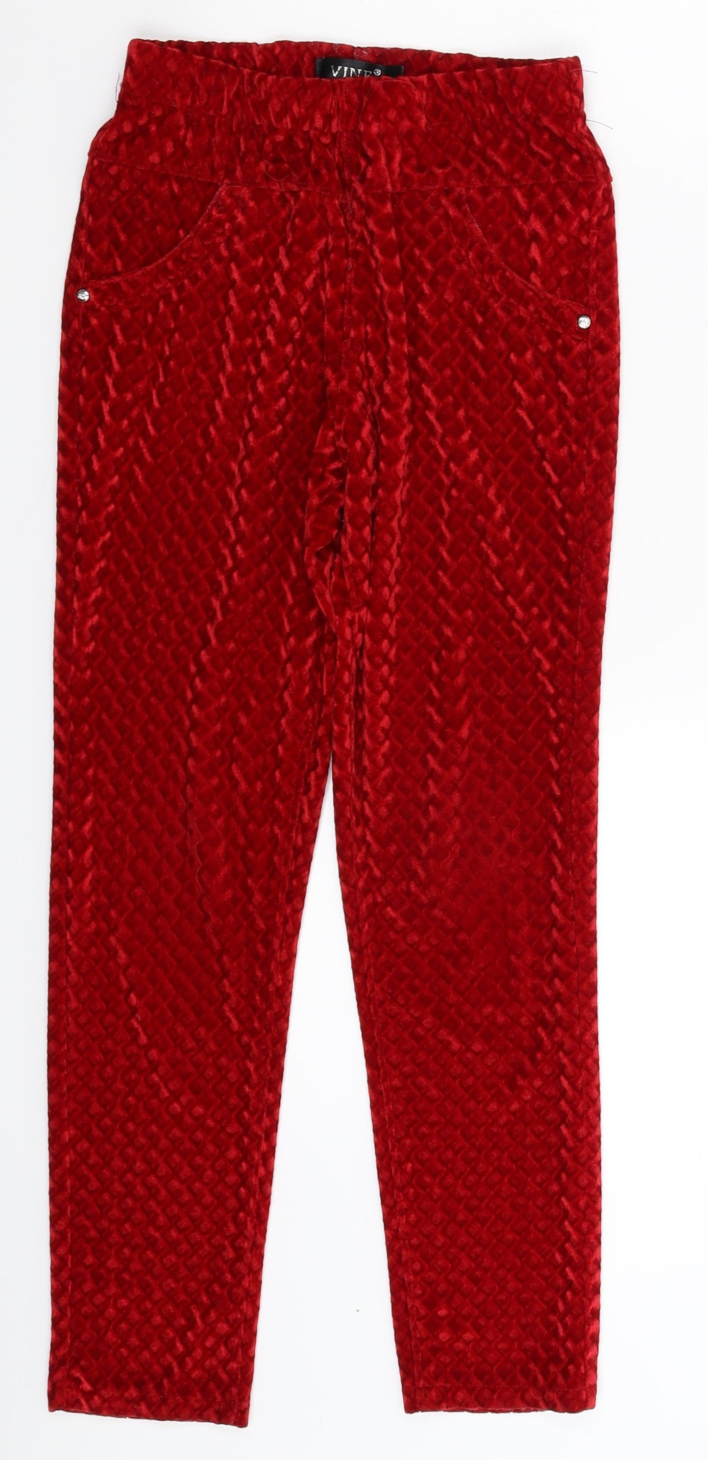 Vine Girls Red   Capri Trousers Size 14 Years - Leggings