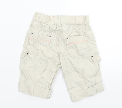 Back view of Nutmeg Baby Grey Cargo Trousers, size 3-6, Months