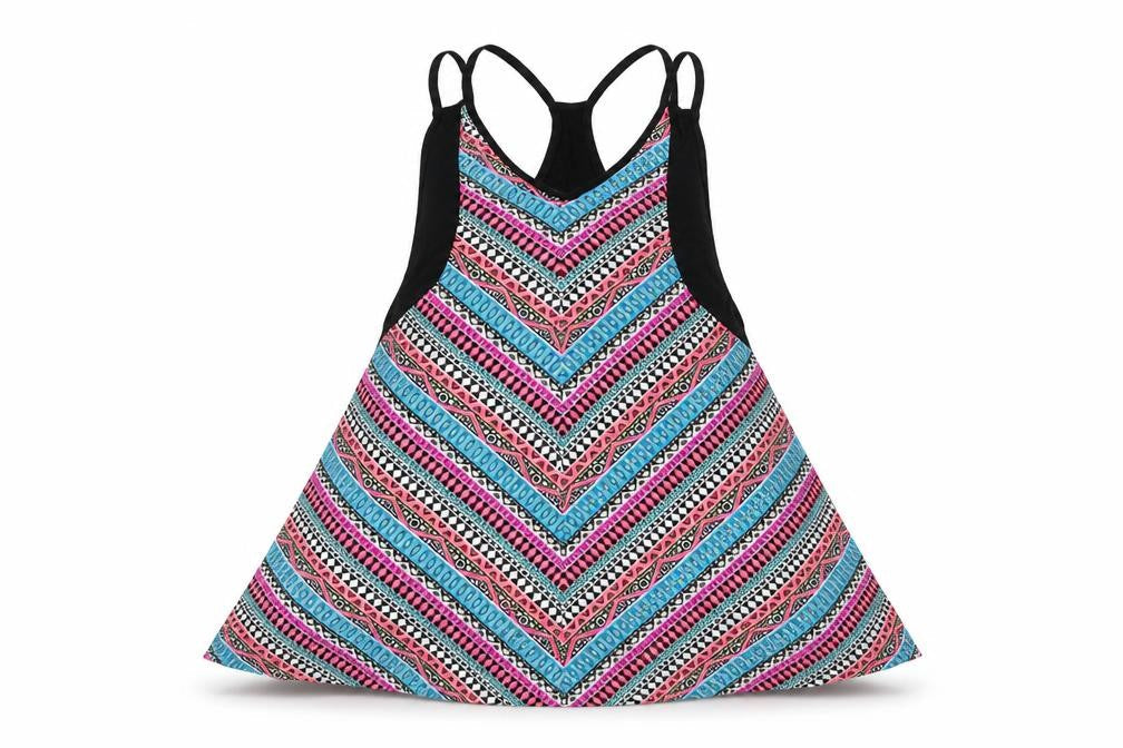 ocean club Girls Multicoloured Geometric  Fit & Flare  Size 6-7 Years