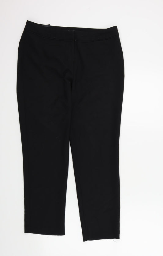 F&F Womens Black Houndstooth  Trousers  Size 10 L26 in