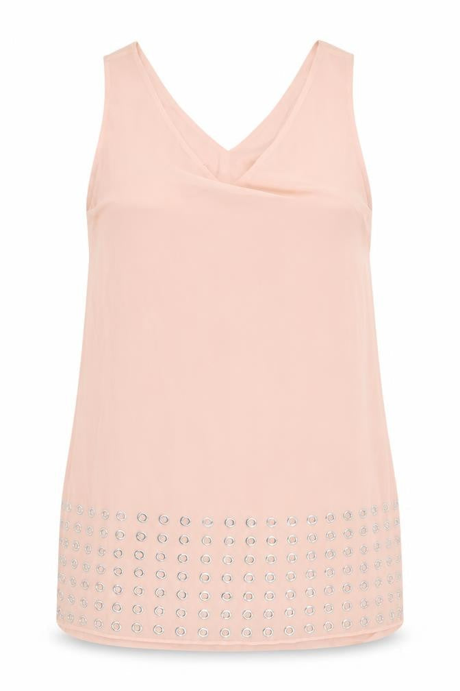 Preworn Womens Pink Houndstooth  A-Line  Size 16