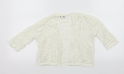 Back view of Peacocks women’s silver cardigan jumper, size UK 8