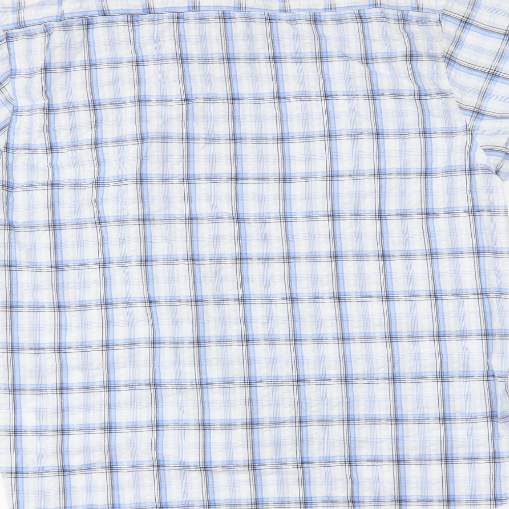 Easy Mens Blue Plaid   Button-Up Size L