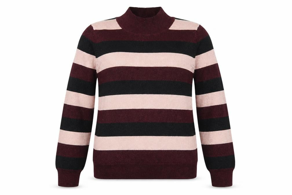 F&F Womens Red Striped  Pullover Jumper Size 14