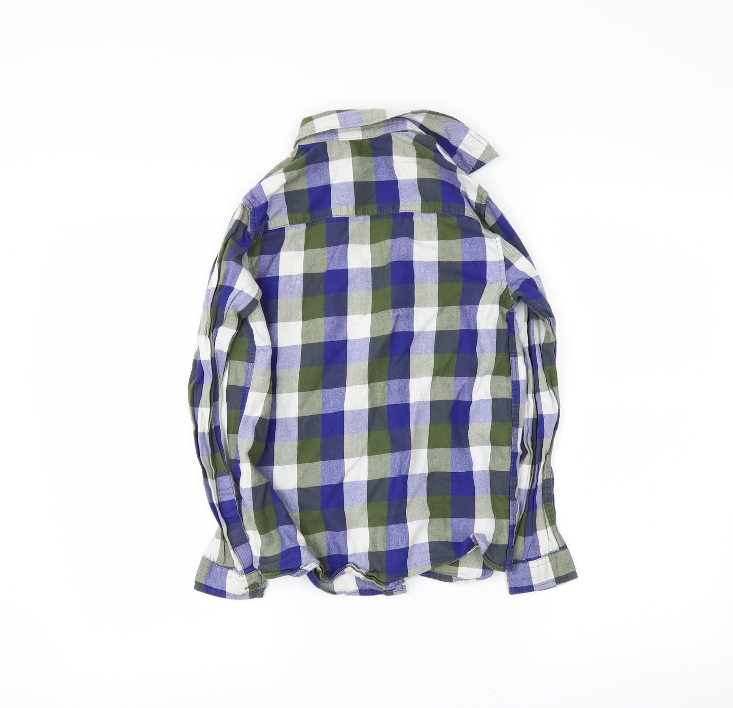 F&F Boys Blue Gingham  Basic Button-Up Size 9-10 Years