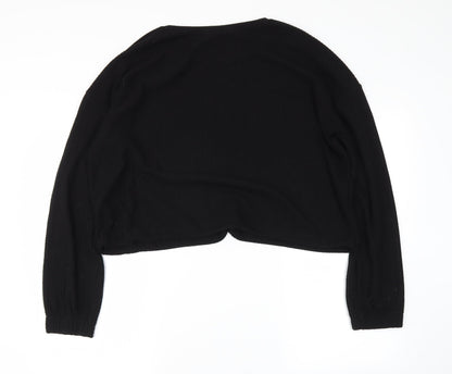 Back view of Select women’s black cropped polo, size XL
