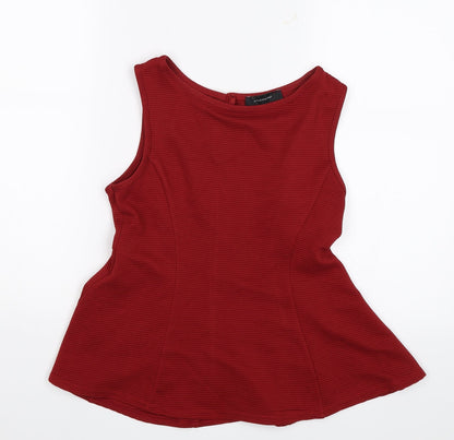 Front view of Atmosphere women’s red basic blouse, size UK 10