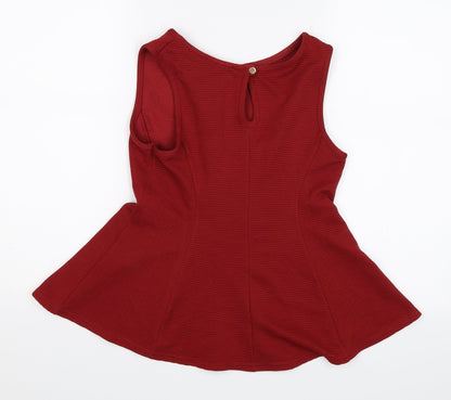 Back view of Atmosphere women’s red basic blouse, size UK 10