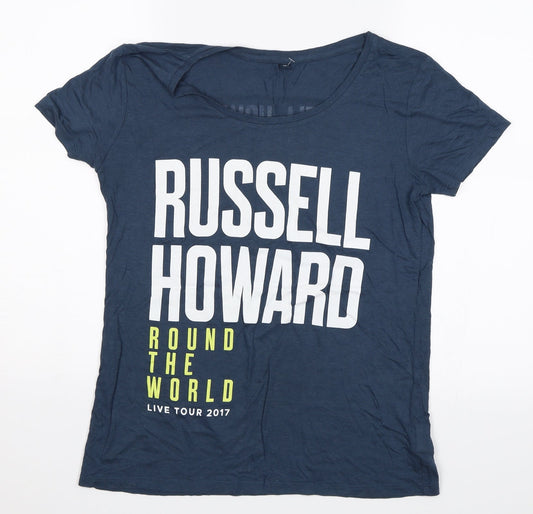 Preworn Womens Blue   Basic T-Shirt Size M  - Russell Howard