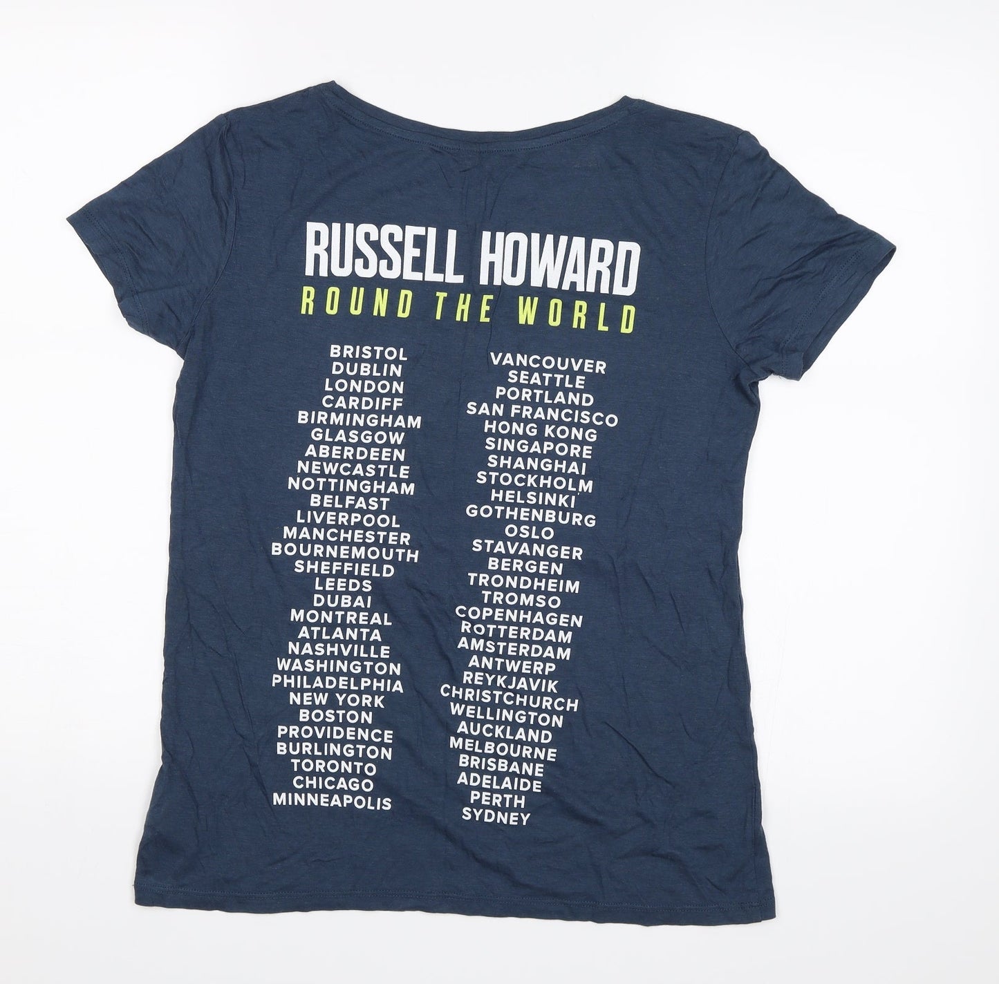 Preworn Womens Blue   Basic T-Shirt Size M  - Russell Howard