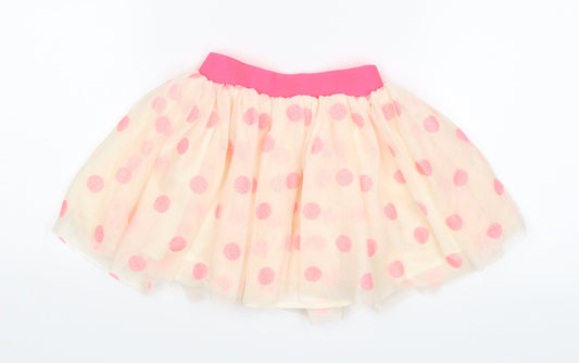 H&M Girls Pink Polka Dot  Swing Skirt Size 2-3 Years
