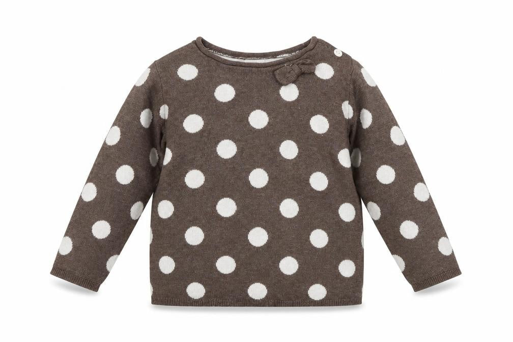 H&M Baby Brown Polka Dot  Pullover Jumper Size 12-18 Months