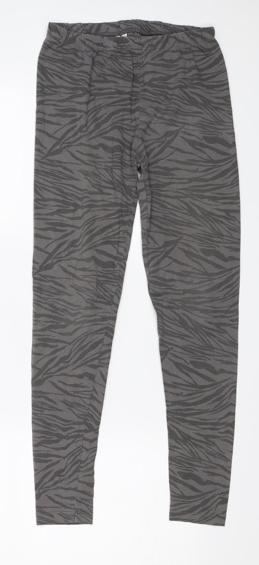 TU Girls Grey Animal Print  Jegging Trousers Size 12 Years