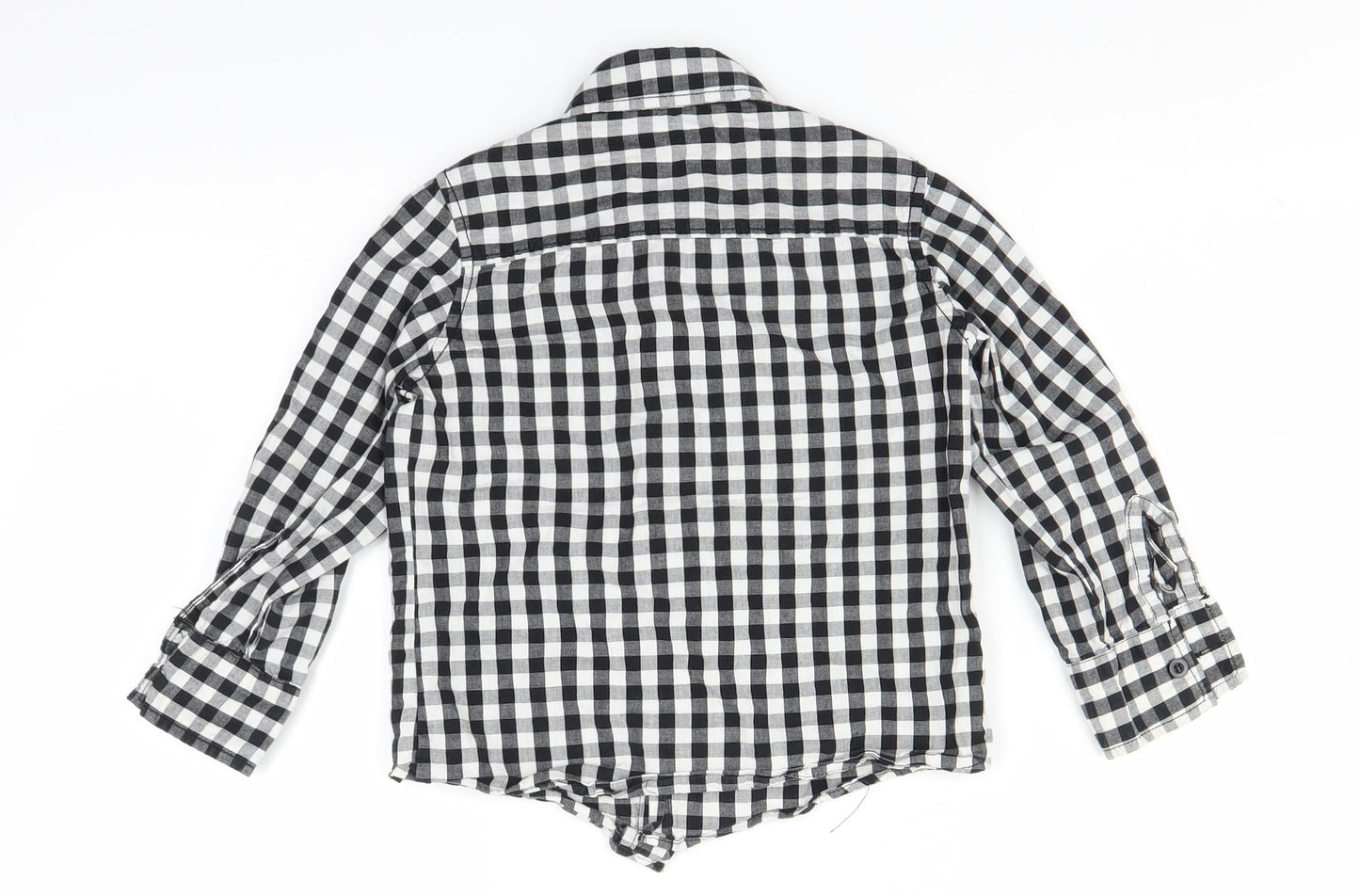St Bernard Boys Black Check  Basic Button-Up Size 4 Years