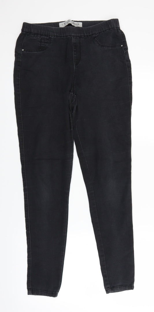 Primark Womens Black  Denim Jegging Jeans Size 12 L26 in