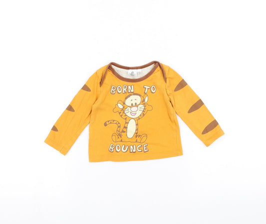 Disney Baby Orange   Basic T-Shirt Size 3-6 Months  - Disney