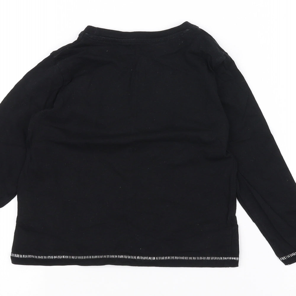 H&M Boys Black   Basic T-Shirt Size 3-4 Years