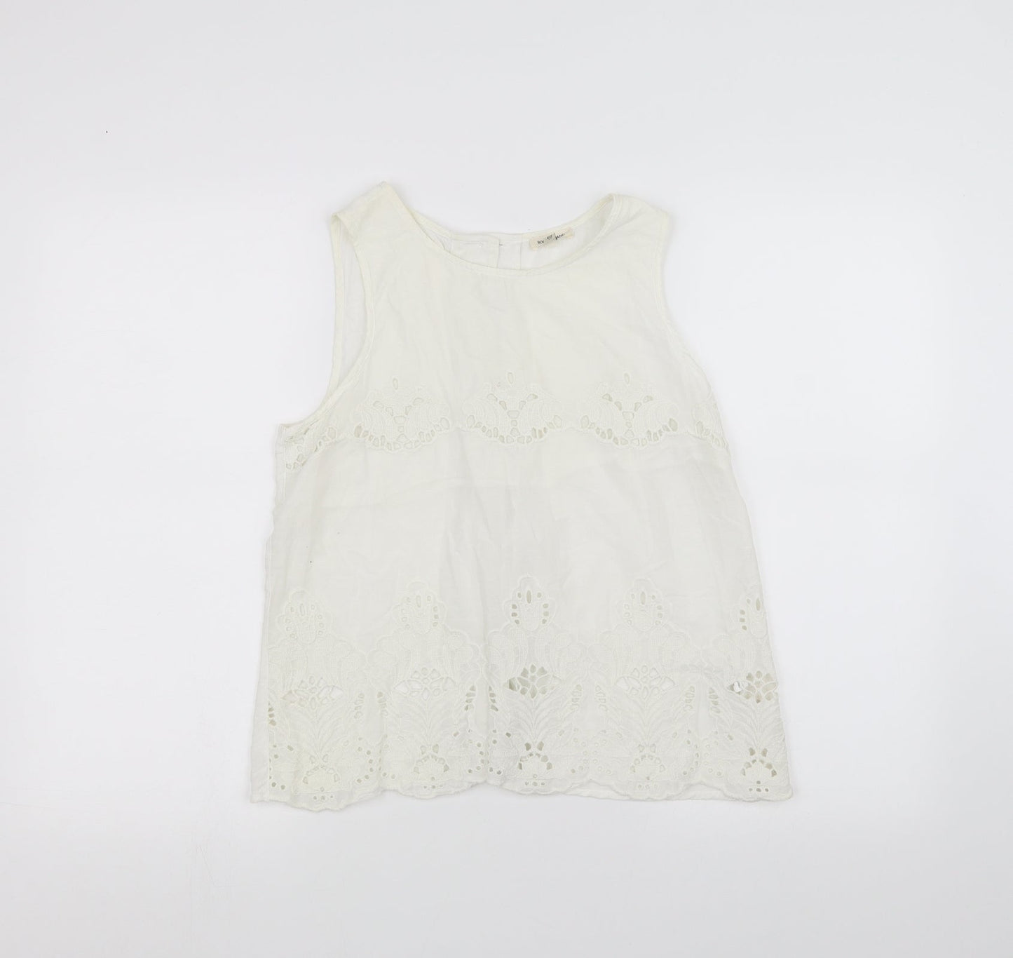 River Island Womens White   Basic Tank Size 8