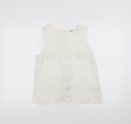 River Island Womens White   Basic Tank Size 8