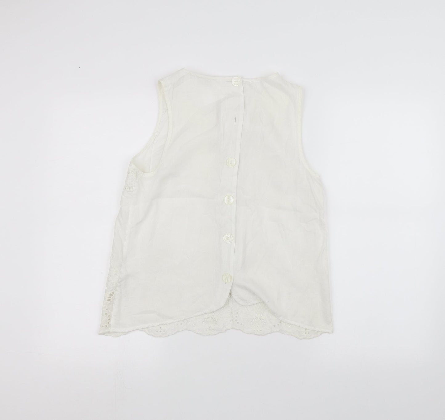 River Island Womens White   Basic Tank Size 8
