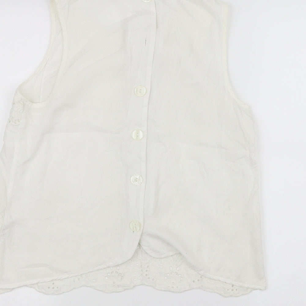 River Island Womens White   Basic Tank Size 8