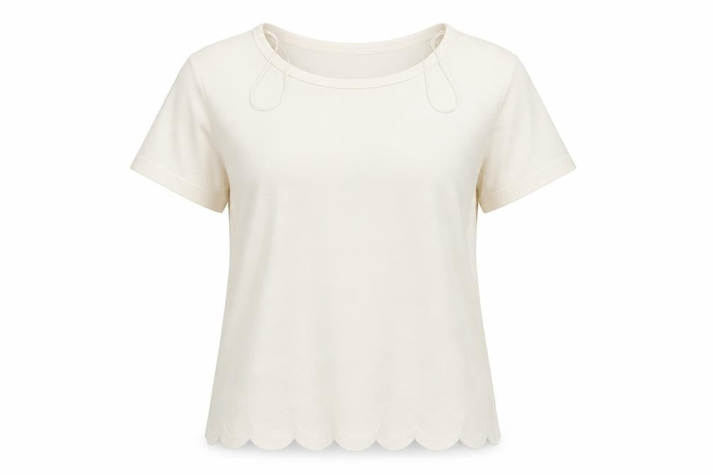 Papaya Womens White   Basic T-Shirt Size 8