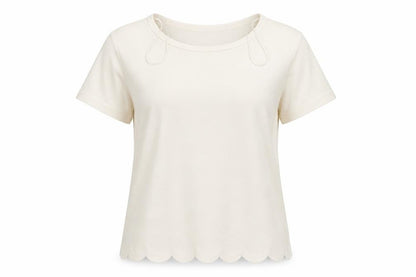 Front view of Papaya women’s white basic t-shirt, size UK 8