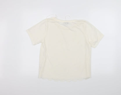 Back view of Papaya women’s white basic t-shirt, size UK 8