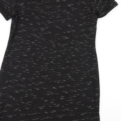 Brand and care label for New Look women’s black jumper, size UK 8