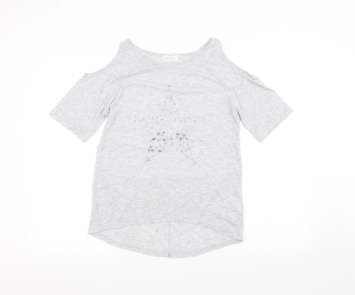 H&M Girls Grey   Basic T-Shirt Size 14 Years