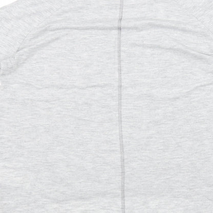 Brand and care label for H&M girls’ grey basic t-shirt, size 14, years