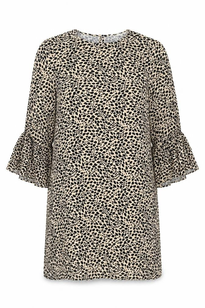 H&M Womens Brown Animal Print  Basic T-Shirt Size 8