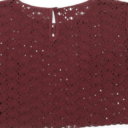 Brand and care label for Jack Wills women’s brown basic t-shirt, size UK 8