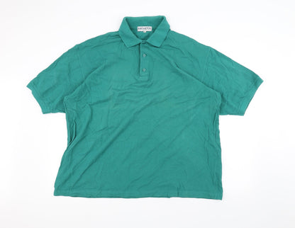 Additional front view of Antartex men’s green polo, size XL
