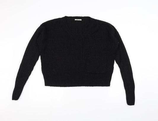 TU Womens Black  Knit Pullover Jumper Size 16