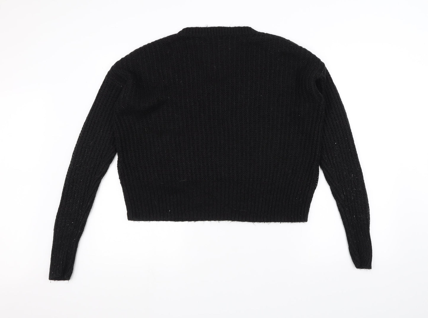 TU Womens Black  Knit Pullover Jumper Size 16