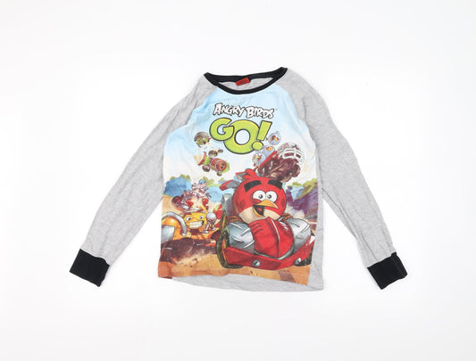 Angry Birds Boys Grey   Basic T-Shirt Size 9-10 Years  - Angry Birds